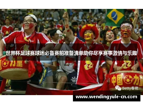 世界杯足球赛球迷必备赛前准备清单助你尽享赛事激情与乐趣